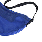 Maxbell Basketball Carrier Bag Carrying with Pocket Ball Bag Mesh for Soccer Outdoor Blue