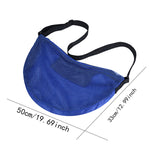 Maxbell Basketball Carrier Bag Carrying with Pocket Ball Bag Mesh for Soccer Outdoor Blue