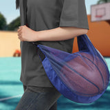 Maxbell Basketball Carrier Bag Carrying with Pocket Ball Bag Mesh for Soccer Outdoor Blue