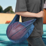 Maxbell Basketball Carrier Bag Carrying with Pocket Ball Bag Mesh for Soccer Outdoor Navy