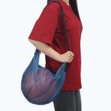 Maxbell Basketball Carrier Bag Carrying with Pocket Ball Bag Mesh for Soccer Outdoor Navy