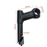 Maxbell Road Bicycle Quill Stem Gooseneck Extension 25.4 mm Bike Handlebar Extension Extension 8cm