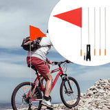 Maxbell Bike Safety Flag with Pole Tent for Safety for Chairwheels Golf Cart Outdoor 37cm