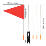 Maxbell Bike Safety Flag with Pole Tent for Safety for Chairwheels Golf Cart Outdoor 37cm