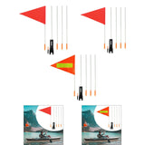 Maxbell Bike Safety Flag with Pole Tent for Safety for Chairwheels Golf Cart Outdoor 37cm