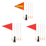 Maxbell Bike Safety Flag with Pole Tent for Safety for Chairwheels Golf Cart Outdoor 37cm