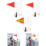 Maxbell Bike Safety Flag with Pole Tent for Safety for Chairwheels Golf Cart Outdoor 37cm