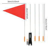 Maxbell Bike Safety Flag with Pole Tent for Safety for Chairwheels Golf Cart Outdoor 35cm