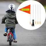 Maxbell Bike Safety Flag with Pole Tent for Safety for Chairwheels Golf Cart Outdoor 30cm