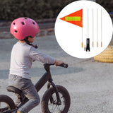 Maxbell Bike Safety Flag with Pole Tent for Safety for Chairwheels Golf Cart Outdoor 30cm