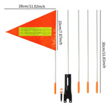 Maxbell Bike Safety Flag with Pole Tent for Safety for Chairwheels Golf Cart Outdoor 30cm