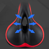 Maxbell Bicycle Seat Memory Foam Padding Simple Assembly Accessories Shock Absorbing Red