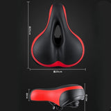 Maxbell Bicycle Seat Memory Foam Padding Simple Assembly Accessories Shock Absorbing Red