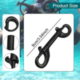 Maxbell Double Ended Bolt Snap Clip for Water Bucket Equine Linking Dog Leash Collar 90 mm Black