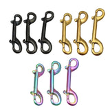 Maxbell Double Ended Bolt Snap Clip for Water Bucket Equine Linking Dog Leash Collar 90 mm Black