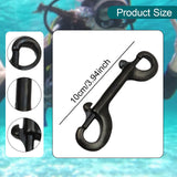 Maxbell Double Ended Bolt Snap Clip for Water Bucket Equine Linking Dog Leash Collar 100 mm Black