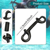 Maxbell Double Ended Bolt Snap Clip for Water Bucket Equine Linking Dog Leash Collar 115 mm Black