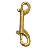 Maxbell Double Ended Bolt Snap Clip for Water Bucket Equine Linking Dog Leash Collar 90 mm Gold