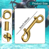 Maxbell Double Ended Bolt Snap Clip for Water Bucket Equine Linking Dog Leash Collar 90 mm Gold