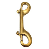 Maxbell Double Ended Bolt Snap Clip for Water Bucket Equine Linking Dog Leash Collar 100 mm Gold
