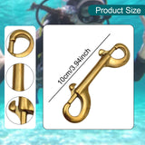 Maxbell Double Ended Bolt Snap Clip for Water Bucket Equine Linking Dog Leash Collar 100 mm Gold