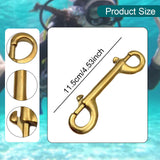 Maxbell Double Ended Bolt Snap Clip for Water Bucket Equine Linking Dog Leash Collar 115 mm Gold