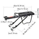 Maxbell Bicycle Rear Rack Quick Release with Reflector Easily Install Aluminum Alloy