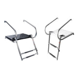 Maxbell 2 Steps Boat Ladder Swim Ladder Accessories Anti Slip Premium Folding Ladder Black