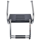 Maxbell 2 Steps Boat Ladder Swim Ladder Accessories Anti Slip Premium Folding Ladder Black
