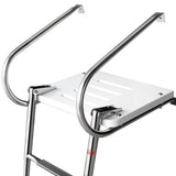 Maxbell 2 Steps Boat Ladder Swim Ladder Accessories Anti Slip Premium Folding Ladder White