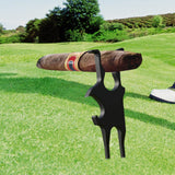 Maxbell Golf Cigar Holder Clip Accessories Gear Ball Marker for Party Golfer Outdoor black
