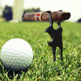 Maxbell Golf Cigar Holder Clip Accessories Gear Ball Marker for Party Golfer Outdoor black