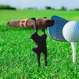 Maxbell Golf Cigar Holder Clip Accessories Gear Ball Marker for Party Golfer Outdoor black