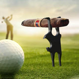 Maxbell Golf Cigar Holder Clip Accessories Gear Ball Marker for Party Golfer Outdoor black