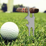 Maxbell Golf Cigar Holder Clip Accessories Gear Ball Marker for Party Golfer Outdoor gray