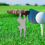 Maxbell Golf Cigar Holder Clip Accessories Gear Ball Marker for Party Golfer Outdoor gray
