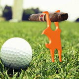 Maxbell Golf Cigar Holder Clip Accessories Gear Ball Marker for Party Golfer Outdoor orange