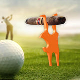 Maxbell Golf Cigar Holder Clip Accessories Gear Ball Marker for Party Golfer Outdoor orange