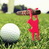 Maxbell Golf Cigar Holder Clip Accessories Gear Ball Marker for Party Golfer Outdoor red