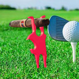 Maxbell Golf Cigar Holder Clip Accessories Gear Ball Marker for Party Golfer Outdoor red