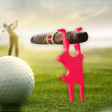 Maxbell Golf Cigar Holder Clip Accessories Gear Ball Marker for Party Golfer Outdoor red