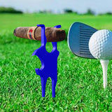 Maxbell Golf Cigar Holder Clip Accessories Gear Ball Marker for Party Golfer Outdoor blue