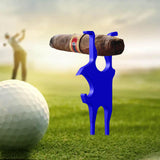 Maxbell Golf Cigar Holder Clip Accessories Gear Ball Marker for Party Golfer Outdoor blue
