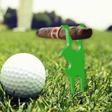 Maxbell Golf Cigar Holder Clip Accessories Gear Ball Marker for Party Golfer Outdoor green