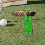 Maxbell Golf Cigar Holder Clip Accessories Gear Ball Marker for Party Golfer Outdoor green