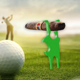 Maxbell Golf Cigar Holder Clip Accessories Gear Ball Marker for Party Golfer Outdoor green