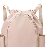 Maxbell Tennis Backpack Decor Racket Shoulder Bag for Outdoor Activities Camping Gym Khaki