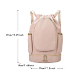 Maxbell Tennis Backpack Decor Racket Shoulder Bag for Outdoor Activities Camping Gym Khaki