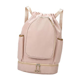 Maxbell Tennis Backpack Decor Racket Shoulder Bag for Outdoor Activities Camping Gym Khaki