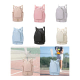 Maxbell Tennis Backpack Decor Racket Shoulder Bag for Outdoor Activities Camping Gym Khaki